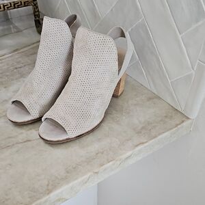 Cole Haan Cream Block Heel Sandals